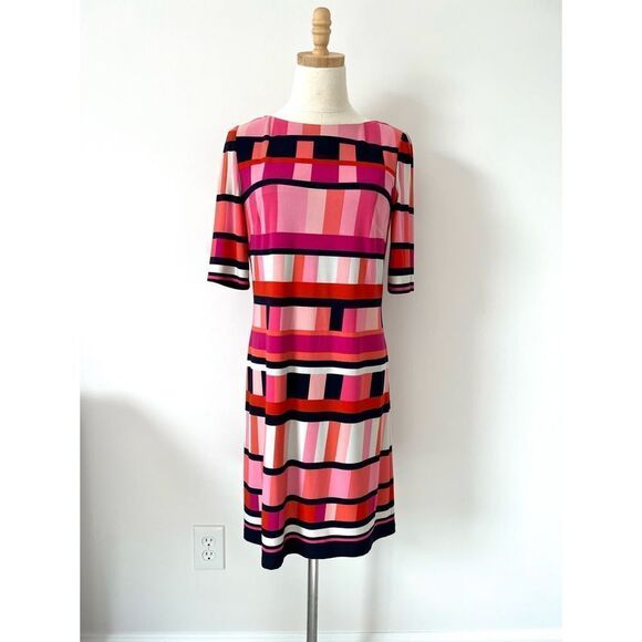 Eliza J Abstract Stripe Sheath Dress - Picture 1 of 5